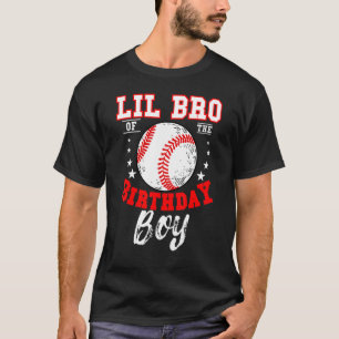 Lil Broのザ誕生日ボーイベースボールテーマBday Ce Tシャツ
