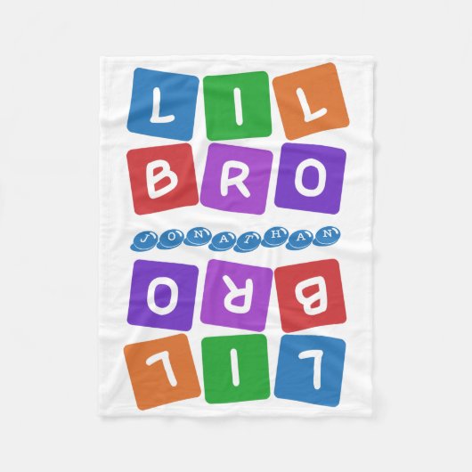 Lil Broの名前をカスタムするのフリースブランケット フリースブランケット (正面)