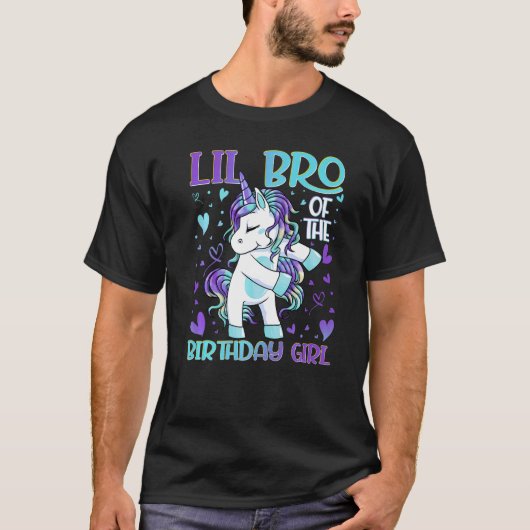 Lil Broの誕生日ガールフロンユニコーンリッツ Tシャツ (正面)