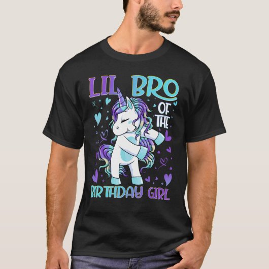 Lil Broの誕生日ガールフロンユニコーンリッツ Tシャツ (正面)