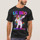 Lil Broの誕生日プリンセスダビングユニコーンL Tシャツ (正面)