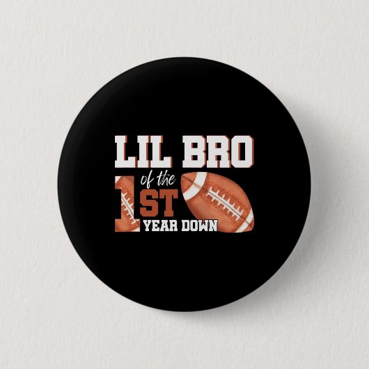 Lil Bro Of The 1歳の誕生日サッカー1st Ye 缶バッジ (正面)