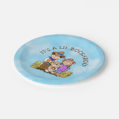 Lil Buckaroo Cowboyをテーマにしたベビーシャワー ペーパープレート (アングル)