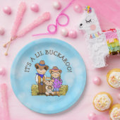 Lil Buckaroo Cowboyをテーマにしたベビーシャワー ペーパープレート (パーティー)