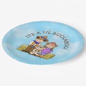 Lil Buckaroo Cowboyをテーマにしたベビーシャワー ペーパープレート (アングル)