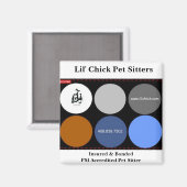 Lil' Chick Pet Sitters, Insurged & BondedPSI Acc.. マグネット (正面/裏面)
