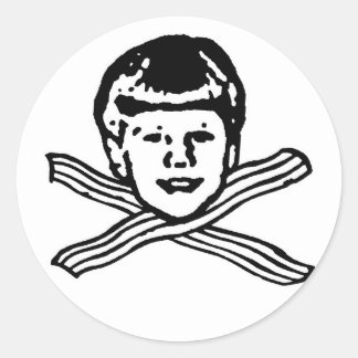 Lil Chizはベーコンステッカーを愛してる！ ラウンドシール