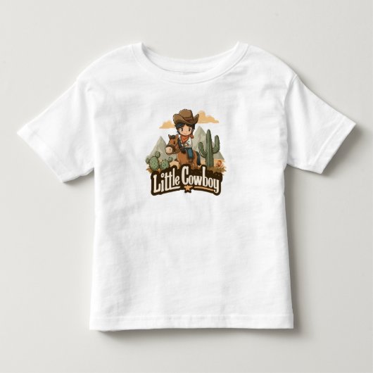 Lil' Cowboy, Big Dreams：キッズウエスタンシャツ トドラーTシャツ (正面)