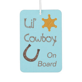 Lil' Cowboy On Board Western Baby カーエアーフレッシュナー