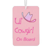 Lil' Cowgirl On Board Western Baby カーエアーフレッシュナー (裏面)