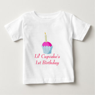 Lil Cupcake's1stの誕生日 ベビーTシャツ