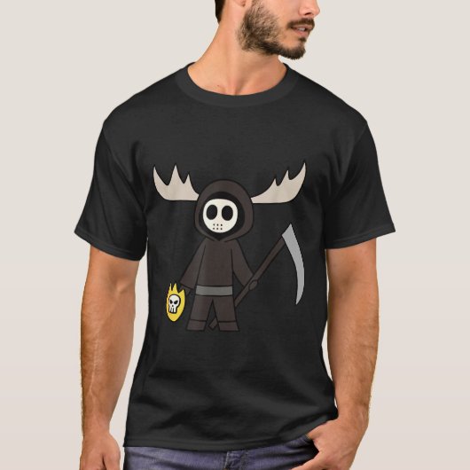Lil Doom Moose - Funny Reaper Cartoon  Tシャツ (正面)