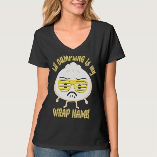 Lil Dumpling Asian Dim Sum中国の Joke Food Tシャツ (正面)