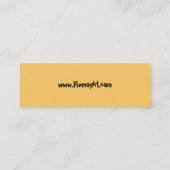 Lil Emoの女の子のプロフィールカード スキニー名刺 (裏面)