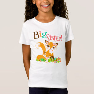 Lil Foxieカブス-かわいいキツネの姉のTシャツ Tシャツ