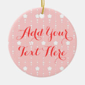 Lil Foxieカブス-かわいくカスタムな記念品のオーナメント セラミックオーナメント (正面)