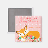 Lil Foxieカブス-カスタムなベビーシャワーの磁石 マグネット (正面/裏面)