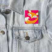 Lil Foxie -かわいく眠いキツネボタンPin 缶バッジ (インサイチュ)