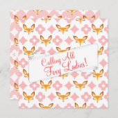 Lil Foxie - "Calling All Foxy Ladies"カスタム 招待状 (正面/裏面)