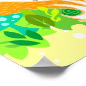 Lil Foxie Cubs – 性別で赤ちゃんシャワーのバナーを表示 ポスター (角)