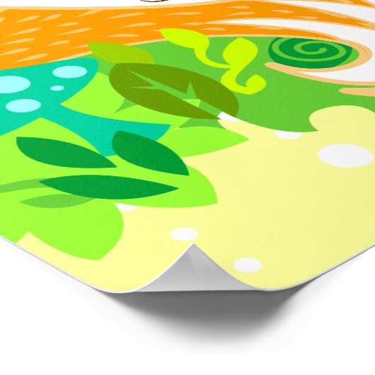 Lil Foxie Cubs – 性別で赤ちゃんシャワーのバナーを表示 ポスター (角)