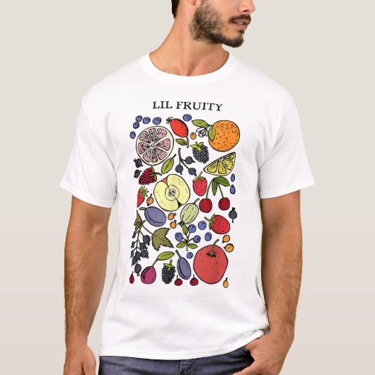 Lil Fruity LGBTQ Fruits微妙なレズビアンLGBTQプライド Tシャツ (正面)
