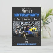 Lil Homies Birthday Invitation, Cholo 90s Theme  招待状 (スタンド正面)