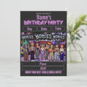 Lil Homies Chicanas Party Invitation 90s Theme 招待状 (スタンド正面)