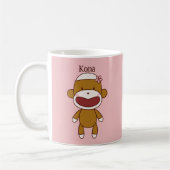 Lil & Kona the Sock Monkeys  コーヒーマグカップ (左)