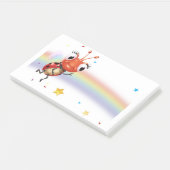 Lil Ladybug Rainbow Wide Post-itノートブロック ポストイット (アングル)