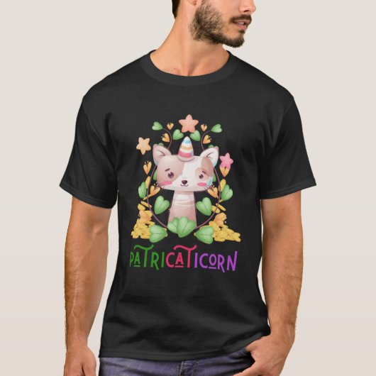 Lil Miss Irish Caticorn Green St Patricks Day Unic Tシャツ (正面)