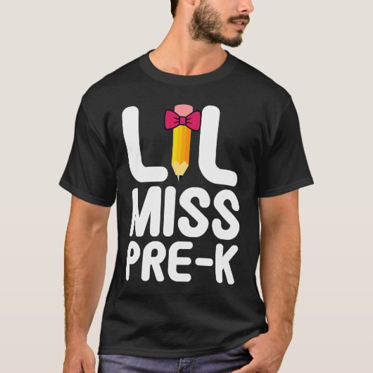 Lil Miss Pre K Cute Pre Kindergarten School Tシャツ (正面)