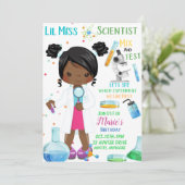 Lil Miss Scientist Birthday Invitation Card (スタンド正面)