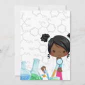Lil Miss Scientist Birthday Invitation Card (裏面)