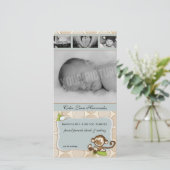 Lil Monkey新生児誕生のお知らせ 案内状 (スタンド正面)