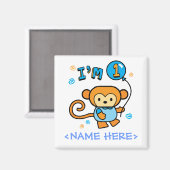 Lil Monkey 1st誕生日 マグネット (正面/裏面)