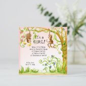 Lil Monkey, Girl Birth Announcement 招待状 (スタンド正面)