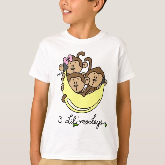 Li'l Monkey Tシャツ3枚/ギフト Tシャツ (正面)