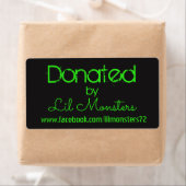 Lil Monstersレーベルのステッカーneon green black ラベル (インサイチュ)