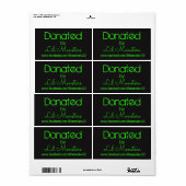 Lil Monstersレーベルのステッカーneon green black ラベル (フルシート)