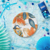 L'il Pumpkin on the Way カラフル Baby Shower ペーパープレート (パーティー)