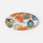 L'il Pumpkin on the Way カラフル Baby Shower ペーパープレート (アングル)