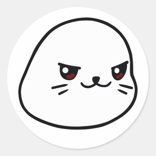 Lil Sappys可愛いが危険なステッカー ラウンドシール (正面)