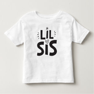 LIL SIS Tシャツモダンおもしろいchunkyはっきりした scandiタイプ トドラーTシャツ