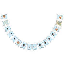 Lil' Slugger Baseballをテーマにした赤ちゃんシャワーのバナー バンティングフラッグ