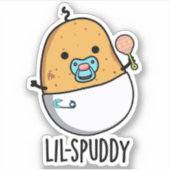 Lil-spuddy Funny Potato Pun  シール (正面)