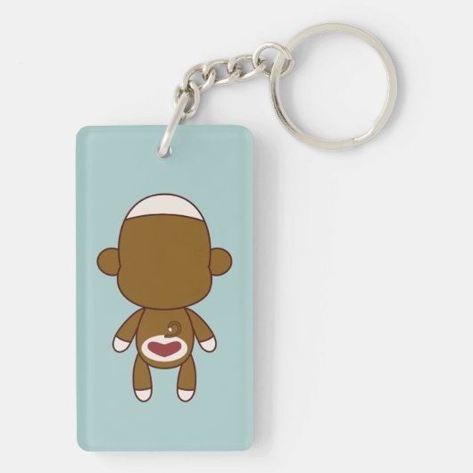 Lil the Sock Monkey Acrylic Keychain キーホルダー (裏面)