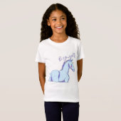 Lil Unicorn青まだら（自分自身） Tシャツ (正面フル)