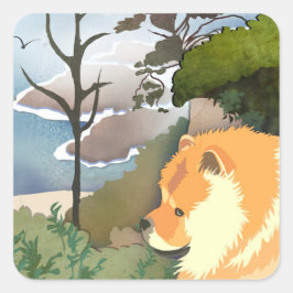 LIL WEATHER Chow - 2サイズのシール スクエアシール