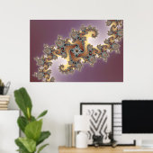 Lila – フラクタルポスター ポスター (ホームオフィス)